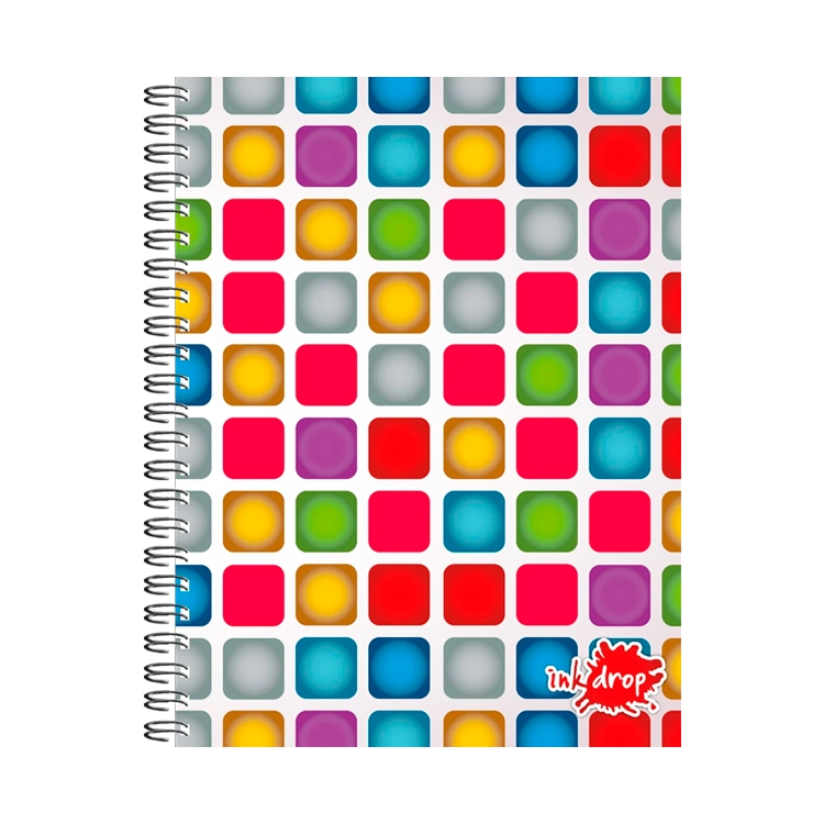 Cuaderno con Espiral Inkdrop Cromatic Tapa Dura A5 16x21 100 Hojas Rayadas Art.57238